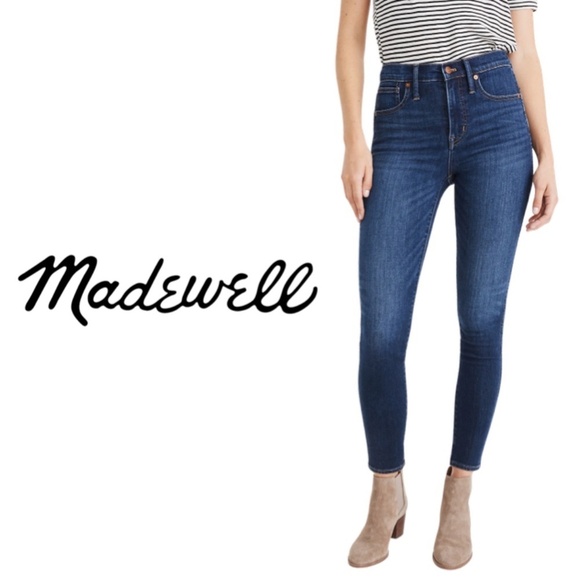 Madewell 10" High-Rise Skinny Jeans: Insuluxe Denim Edition - Vienna Wash - 27 - Picture 1 of 16